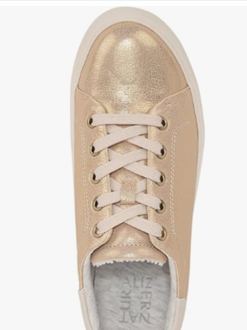 Naturalizer Morrison 2.0 Taupe/Gold Court Sneaker Size 8M